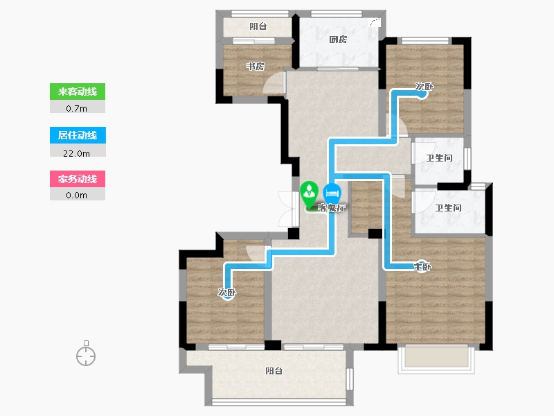 浙江省-金华市-​中嘉锦院-99.99-户型库-动静线