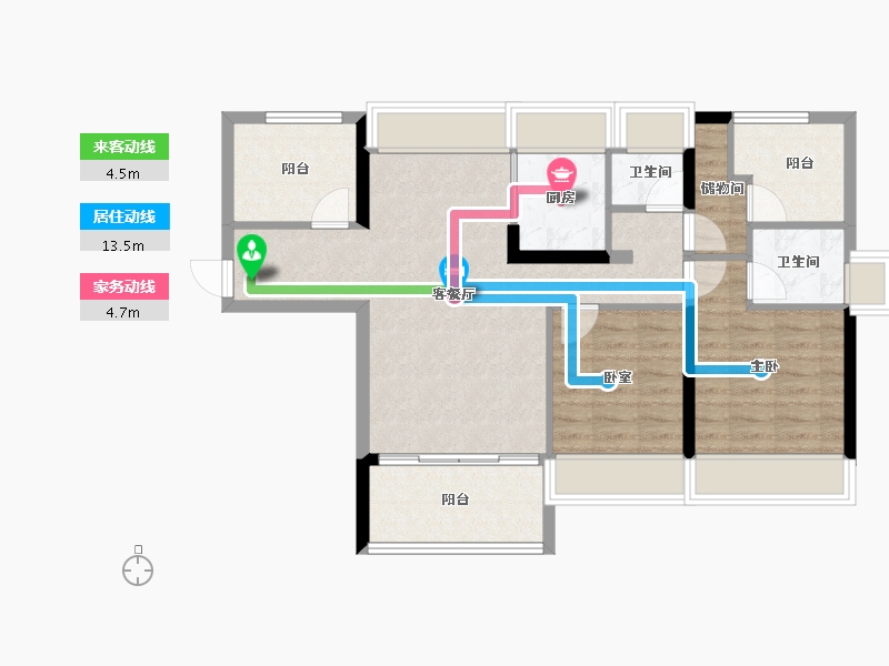 广东省-惠州市-隆腾盛世-79.05-户型库-动静线