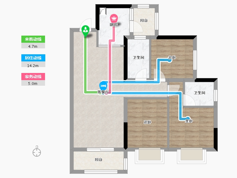 四川省-成都市-中南春溪集-74.87-户型库-动静线