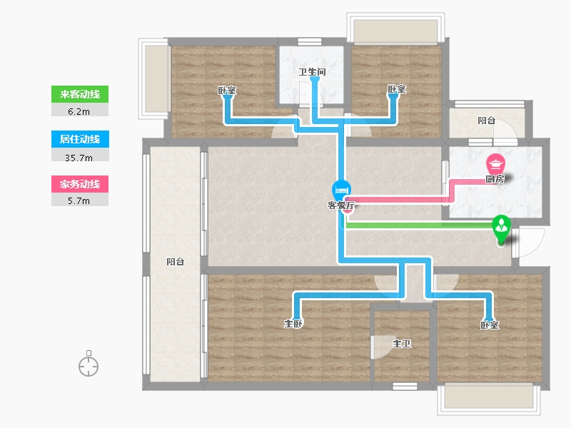 四川省-成都市-隆鑫公园首府-123.02-户型库-动静线