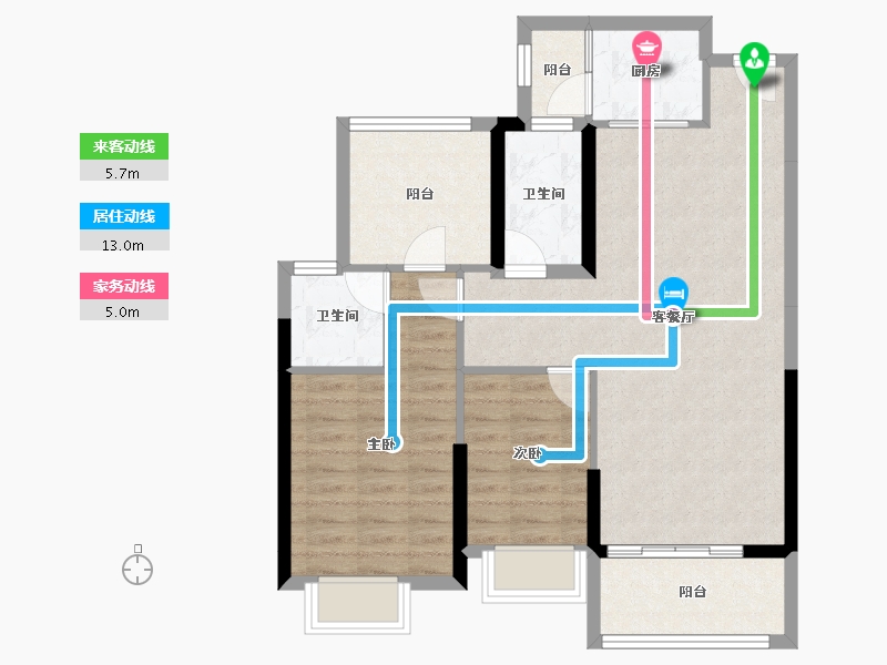 广东省-惠州市-骏宏花园-80.38-户型库-动静线