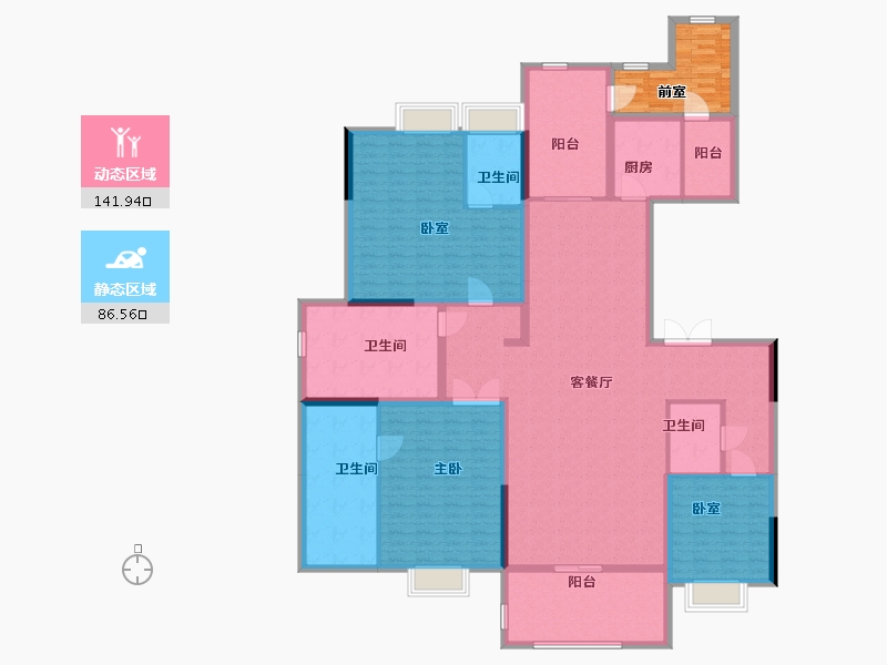 广东省-东莞市-光大·锦绣山河-218.00-户型库-动静分区