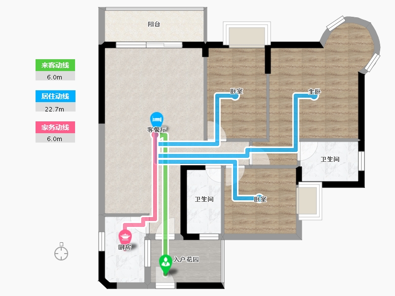 广东省-惠州市-鸿江尚城世家-88.66-户型库-动静线