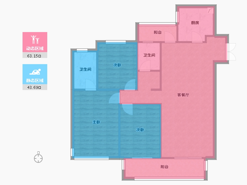 河北省-石家庄市-永威枫林上院-106.00-户型库-动静分区