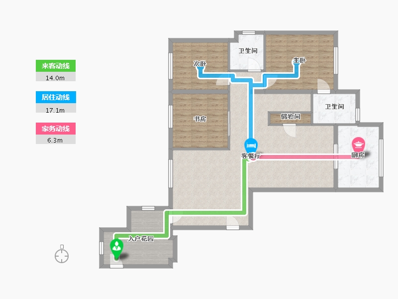 浙江省-温州市-翡翠悦府-130.00-户型库-动静线