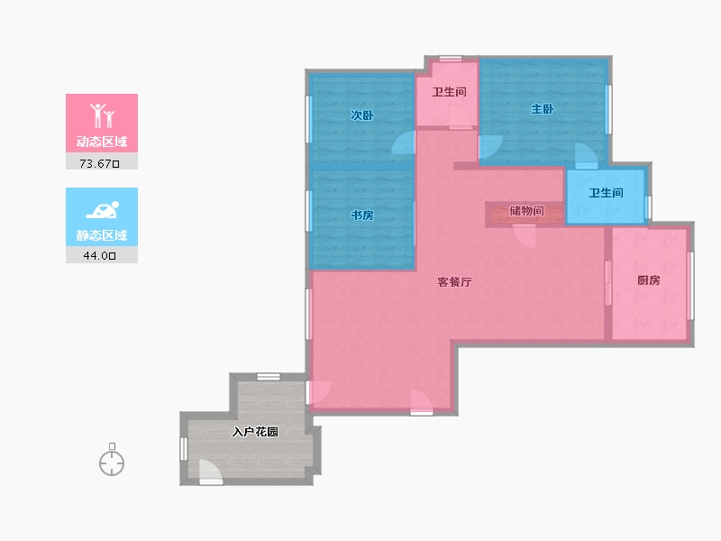 浙江省-温州市-翡翠悦府-130.00-户型库-动静分区