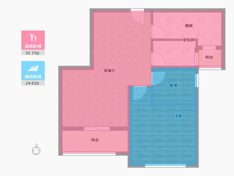 云南省-昆明市-俊发观云海-72.00-户型库-动静分区