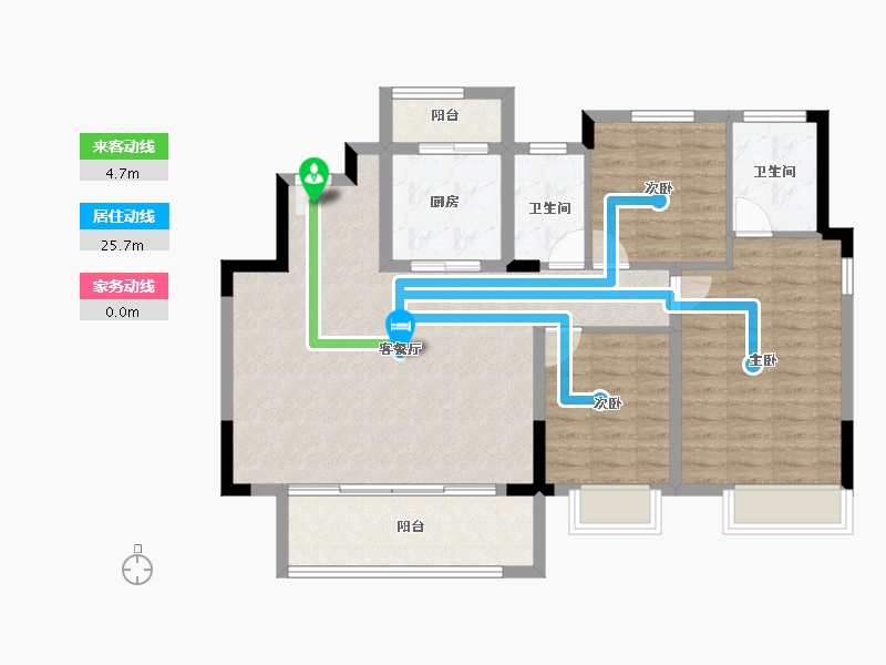 浙江省-金华市-​中嘉锦院-96.00-户型库-动静线