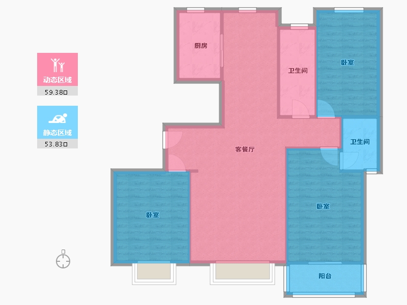 河北省-石家庄市-西焦东区-116.00-户型库-动静分区