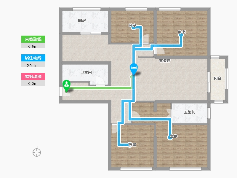 云南省-昆明市-俊发观云海-130.40-户型库-动静线