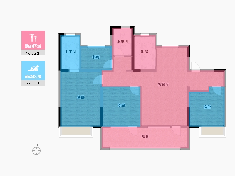 山东省-青岛市-和达铭著-106.62-户型库-动静分区