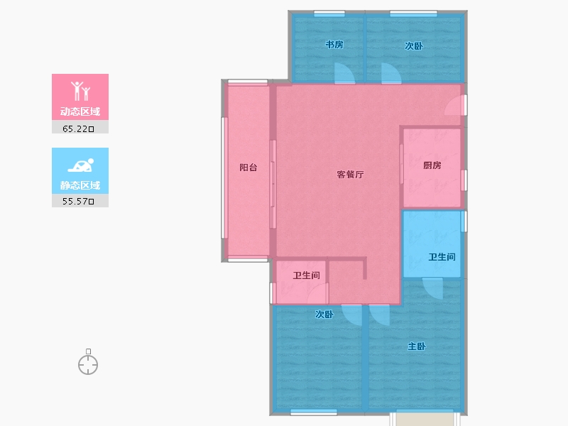 云南省-昆明市-俊发观云海-110.39-户型库-动静分区