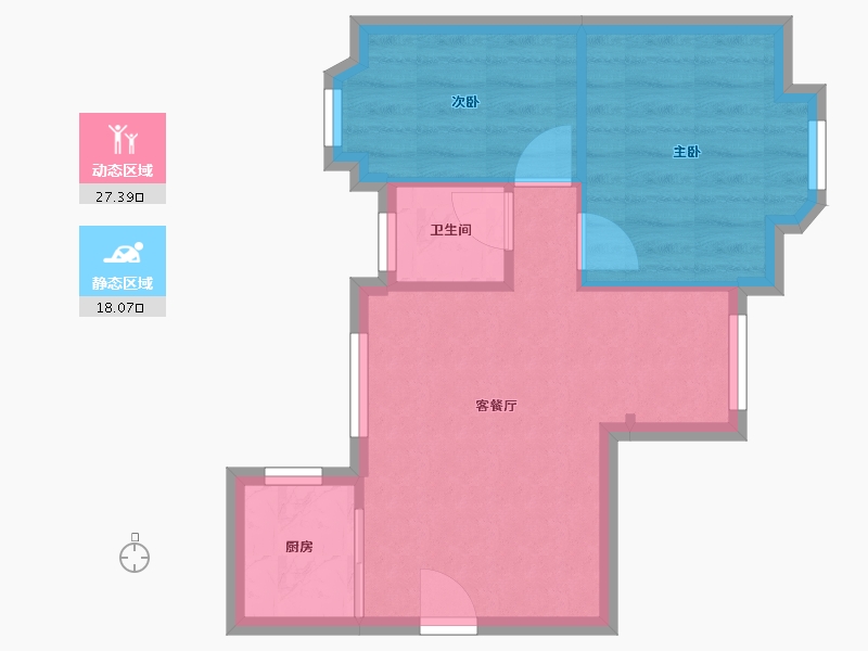 广东省-广州市-华侨城-60.00-户型库-动静分区