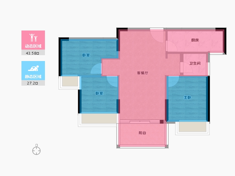 广东省-惠州市-泰丰牧马湖-63.29-户型库-动静分区