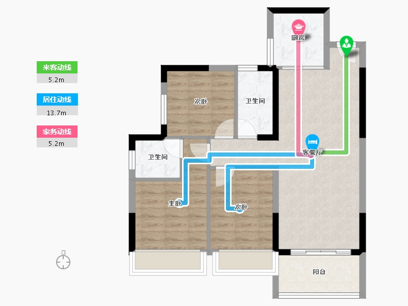 广东省-惠州市-锦地繁花五期-74.31-户型库-动静线