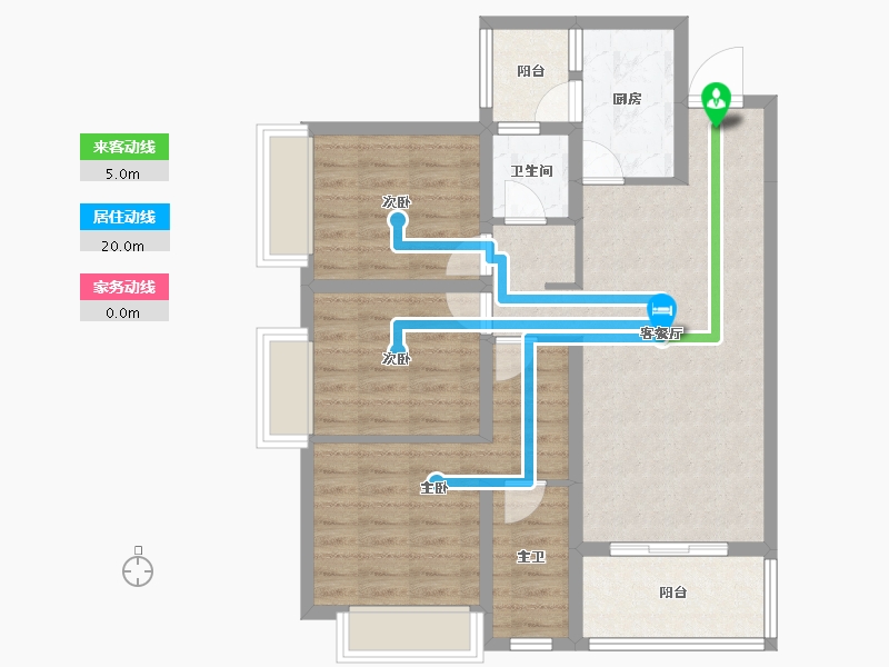 四川省-成都市-雅居乐锦城-81.46-户型库-动静线