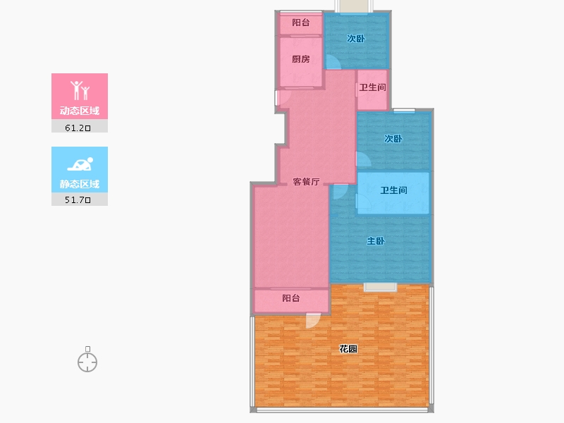 陕西省-西安市-EE康城-西区-119.44-户型库-动静分区