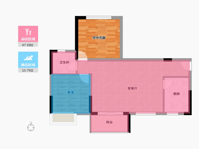 广东省-惠州市-锦地繁花五期-64.45-户型库-动静分区