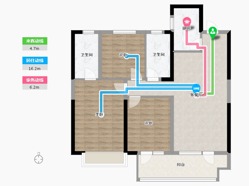 山东省-青岛市-新城悦隽大都会-92.06-户型库-动静线