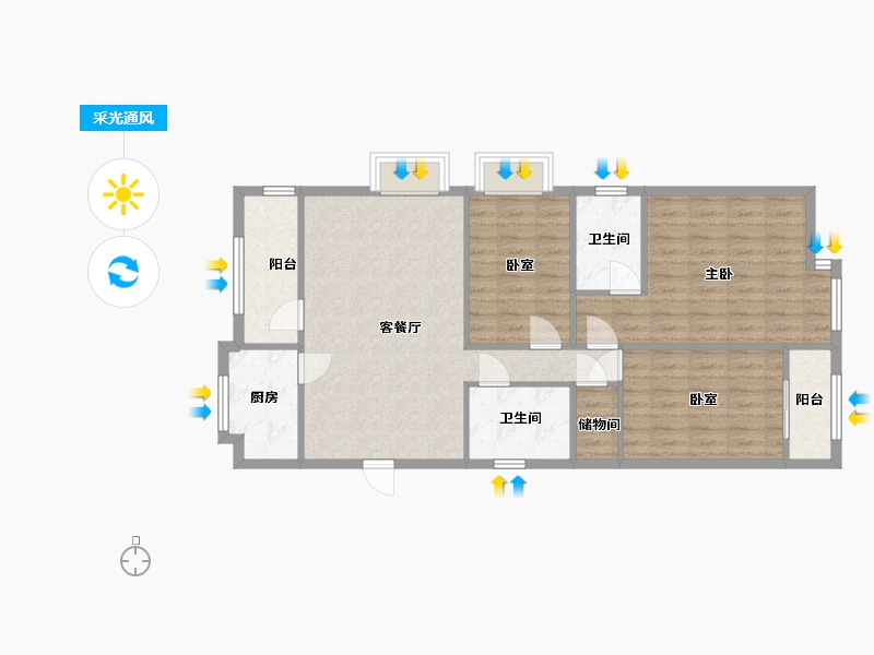 福建省-厦门市-莲花新城二期-97.27-户型库-采光通风