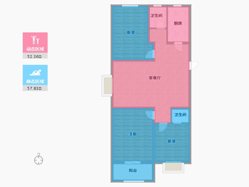 河北省-邢台市-江南花园-99.00-户型库-动静分区