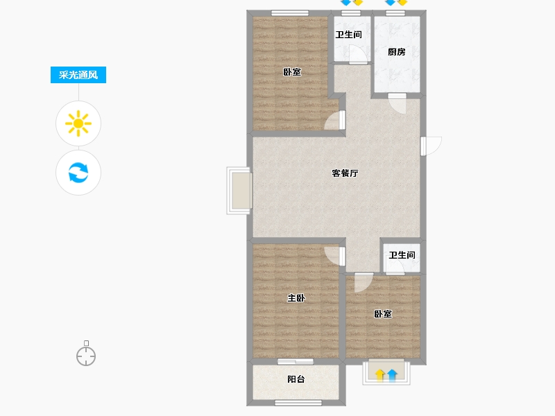 河北省-邢台市-江南花园-99.00-户型库-采光通风