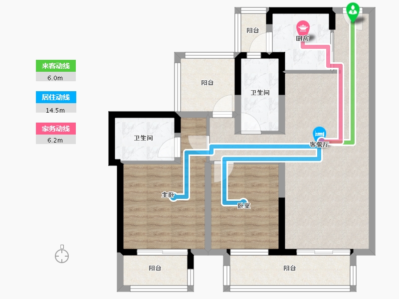 广东省-惠州市-泰丰牧马湖-82.41-户型库-动静线