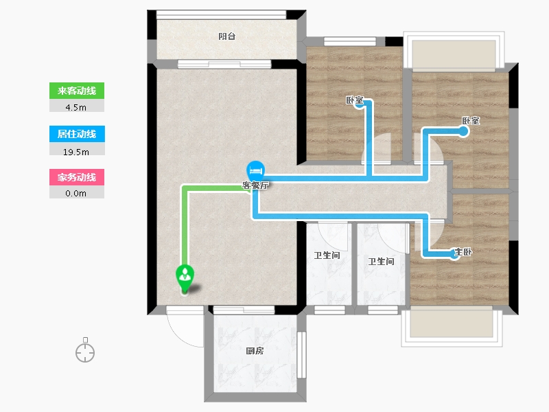 广东省-惠州市-亨柏凯旋华府-66.19-户型库-动静线