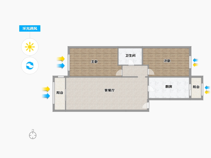 黑龙江省-哈尔滨市-人和名苑-106.00-户型库-采光通风