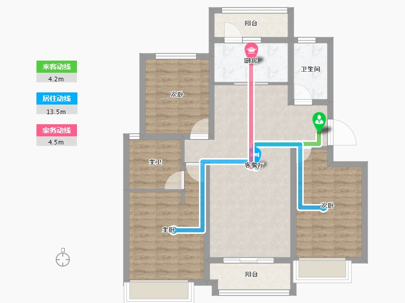 四川省-成都市-领地天府蘭台-87.82-户型库-动静线