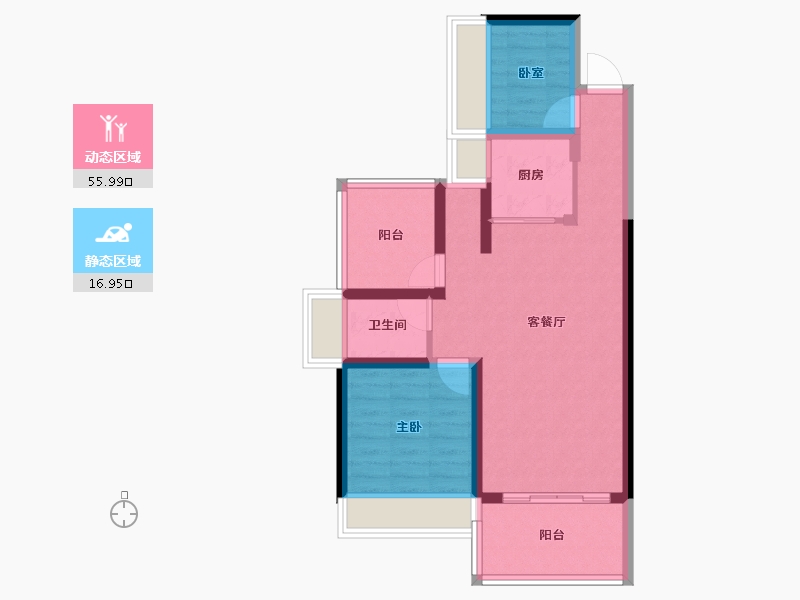 广东省-惠州市-曦悦湾畔-64.36-户型库-动静分区