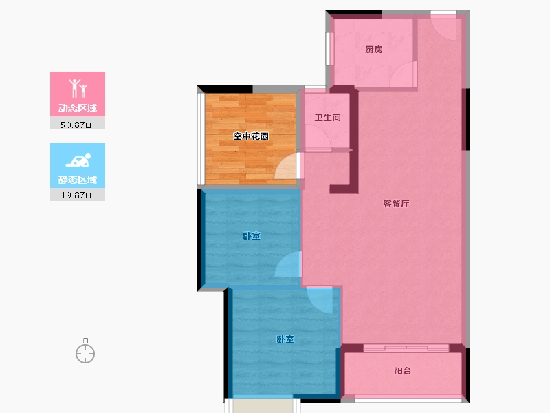 广东省-惠州市-锦地繁花五期-71.28-户型库-动静分区