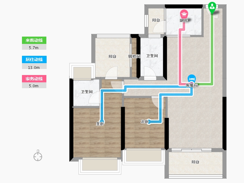 广东省-惠州市-骏宏花园-76.04-户型库-动静线