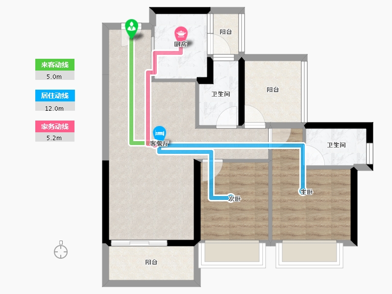 广东省-惠州市-龙光玖云台-68.29-户型库-动静线