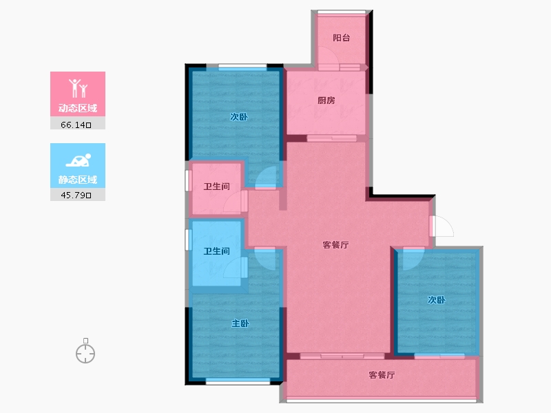 四川省-成都市-中国铁建西派国樾-99.34-户型库-动静分区