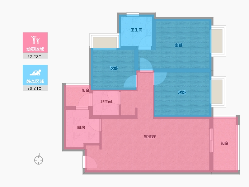 云南省-昆明市-保利城-80.80-户型库-动静分区