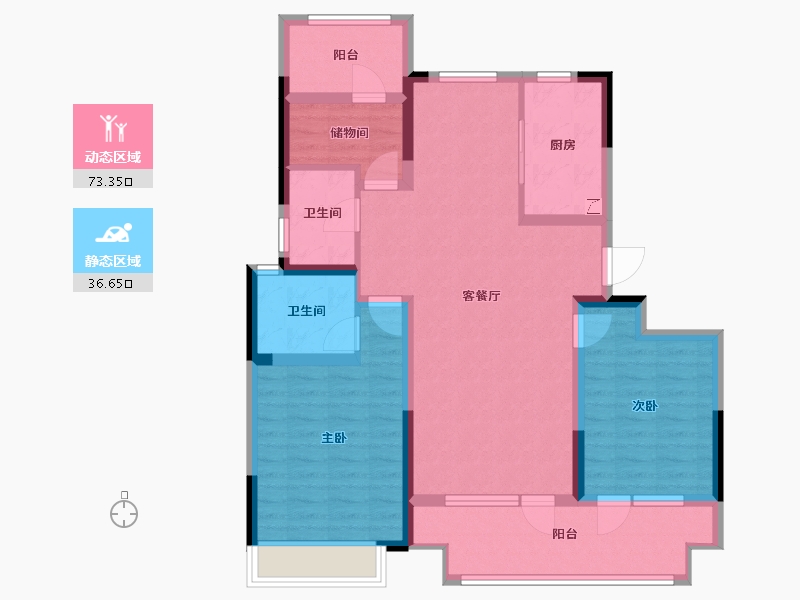 山东省-青岛市-和达铭著-97.54-户型库-动静分区