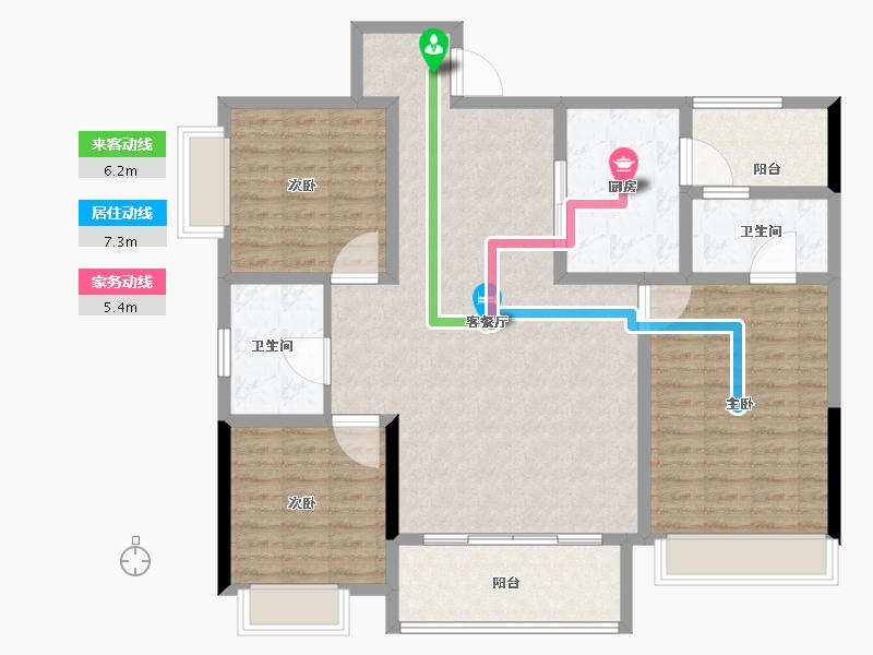 四川省-成都市-万科天府锦绣-117.61-户型库-动静线