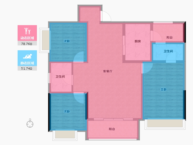 四川省-成都市-万科天府锦绣-117.61-户型库-动静分区