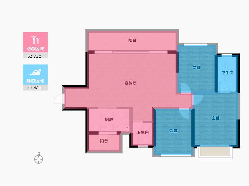 四川省-成都市-领地观江府-92.62-户型库-动静分区