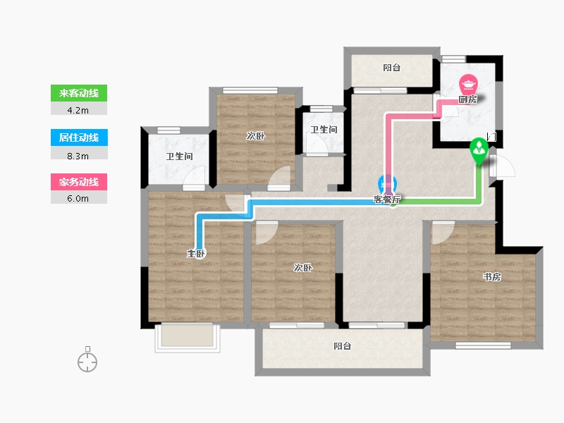 四川省-成都市-领地观江府-105.88-户型库-动静线