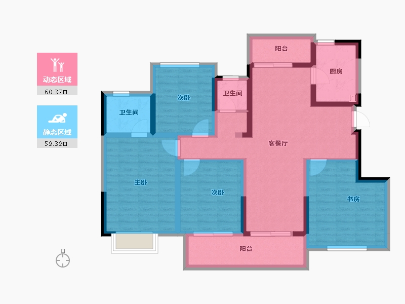 四川省-成都市-领地观江府-105.88-户型库-动静分区