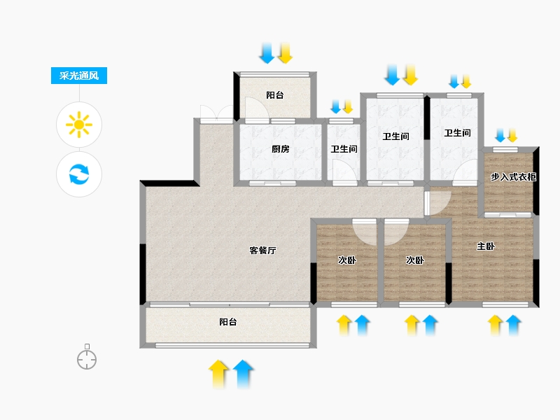 四川省-成都市-万科天府锦绣-150.40-户型库-采光通风