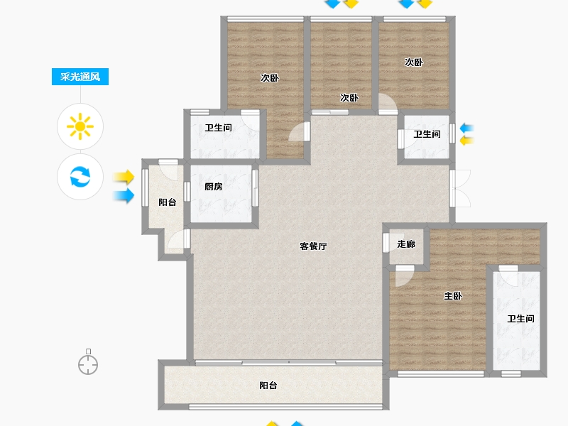 四川省-成都市-万科天府锦绣-158.40-户型库-采光通风