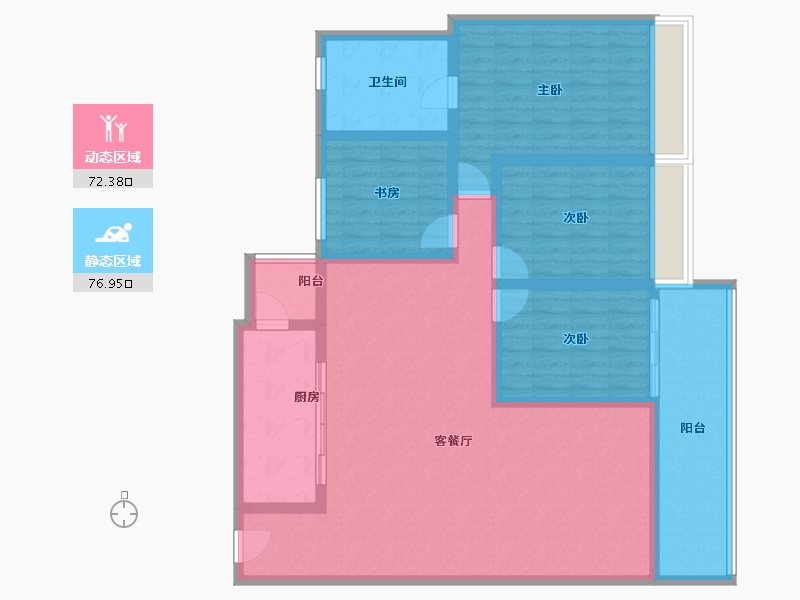 四川省-成都市-中海天府里-134.40-户型库-动静分区