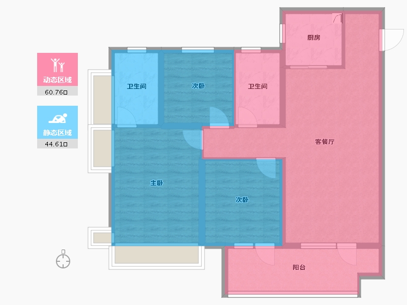 山东省-青岛市-海信凤台世家-94.20-户型库-动静分区