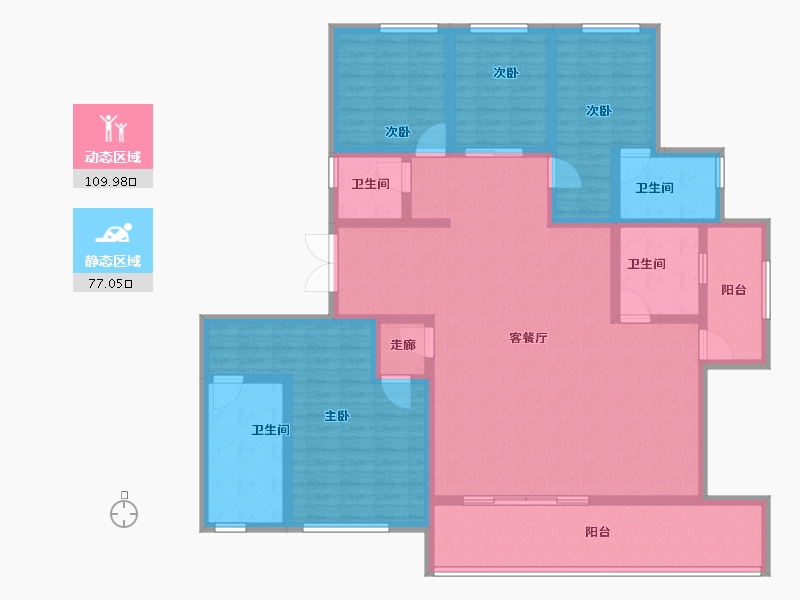 四川省-成都市-万科天府锦绣-168.01-户型库-动静分区