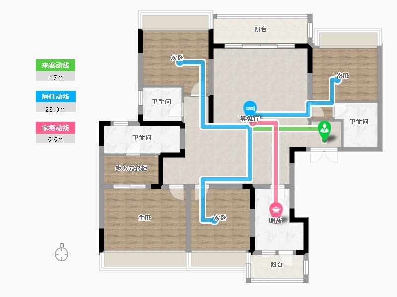 四川省-成都市-人居璟云庭-135.21-户型库-动静线