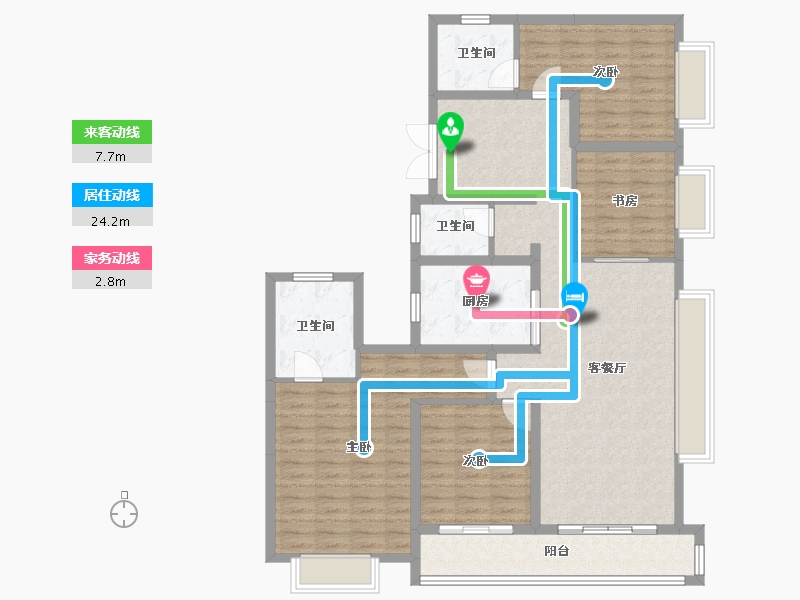 安徽省-安庆市-万达天空之城-142.90-户型库-动静线