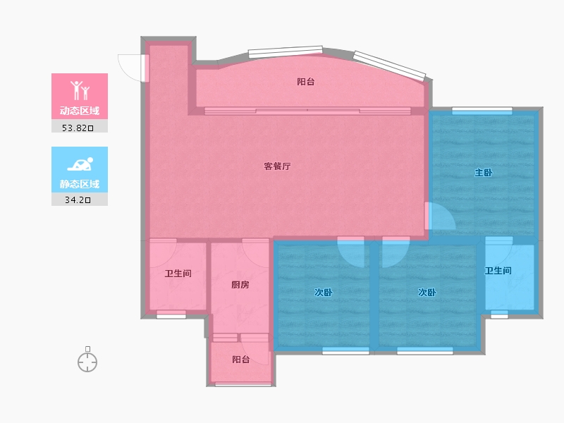 四川省-成都市-天府云城C区-79.22-户型库-动静分区